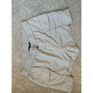 Zara Light Gray Cargo Shorts‎ Elastic Waist Casual Summer Wear M